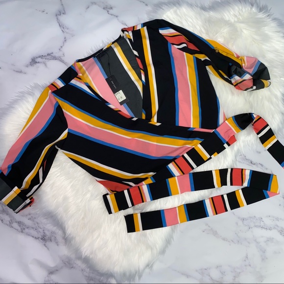 New Glory Colorful V-neck Blouse - Picture 4 of 7